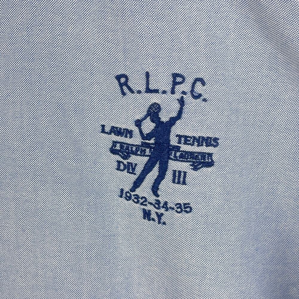 Ralph Lauren RLPC Lawn Tennis Long Sleeve Button Down Mens Large Blue - Picture 8 of 8